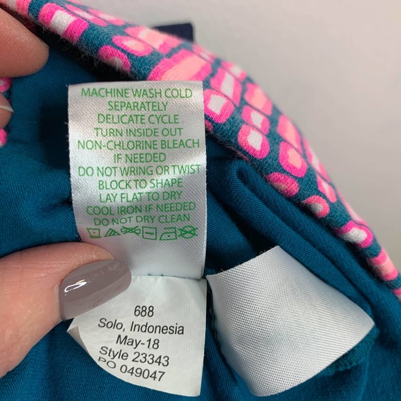 LILLY PULITZER mini skirt shorts pink blue pockets skort neon preppy - Picture 9 of 11